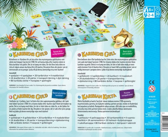 Karibiens Gull familiespill - finn kartet, samle på perler og dykk etter verdens største skatt!
