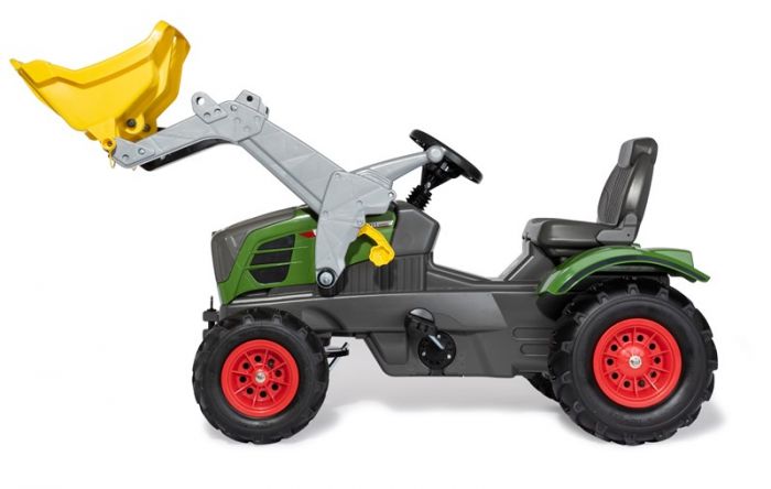 Rolly Toys rollyFarmtrac: Fendt 211 Vario pedaltraktor med frontlæsser - gummihjul med luft