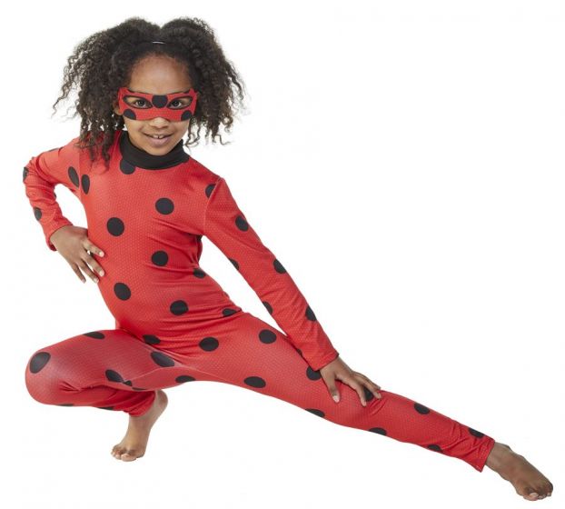 Miraculous Ladybug kostume - small - 3-4 år - heldragt med maske