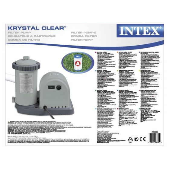 Intex Krystal Clear filterpump till pool - 5678 liter pr timme - filterinsats A