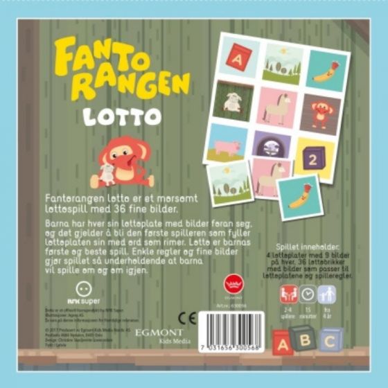 Lotto Fantorangen - barnespill med bilder kjent fra barne-TV