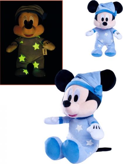 Disney Mikke Mus sovebamse som lyser i mørket - 25 cm lang