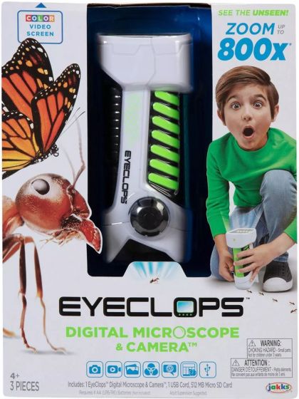 EyeClops Digitalt Mikroskop och kamera - USB-kabel och MicroSD-kort medföljer