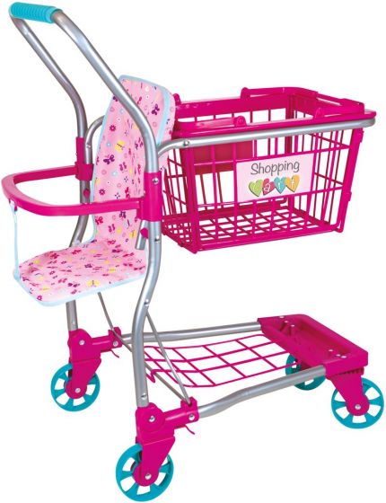 Lissi Shopping Cart - handlevogn med plass til dukke - 60 cm