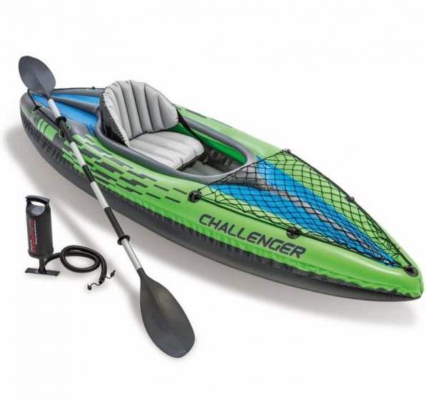 Intex Challenger K1 Kayak - oppustelig kajak til 1 person - med pagaj og pumpe