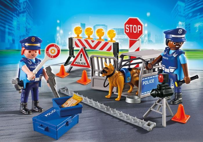 Playmobil City Action Politi vejspærring 6924
