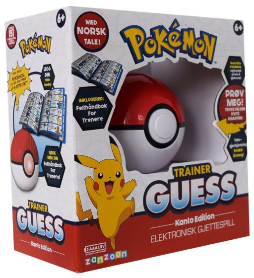 Pokemon Guess - elektronisk gjettespill - tenk på en Pokemon og Pokeballen vil prøve å gjette - norsk versjon
