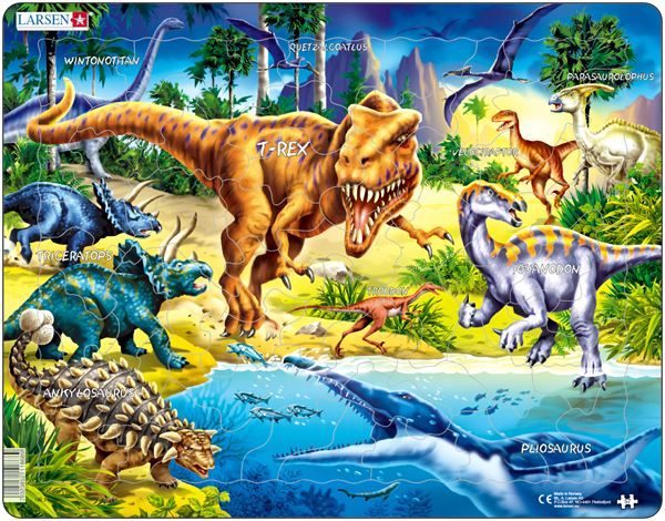 Rampussel Maxi 57 bitar - dinosaurier