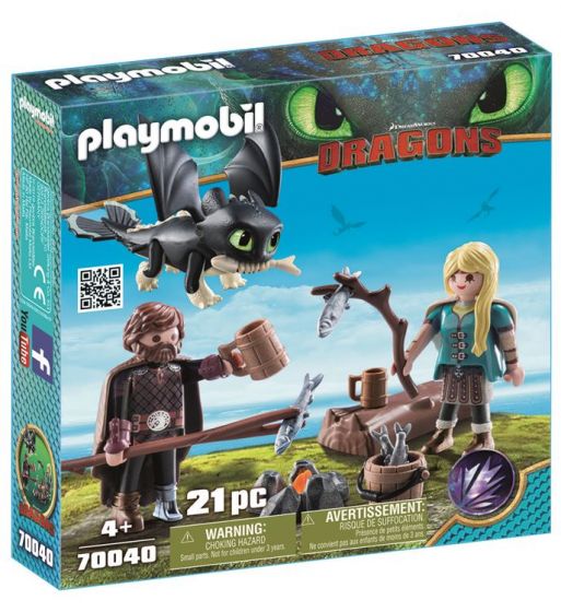 Playmobil Dragons Hikke og Astrid med minidrage 70040