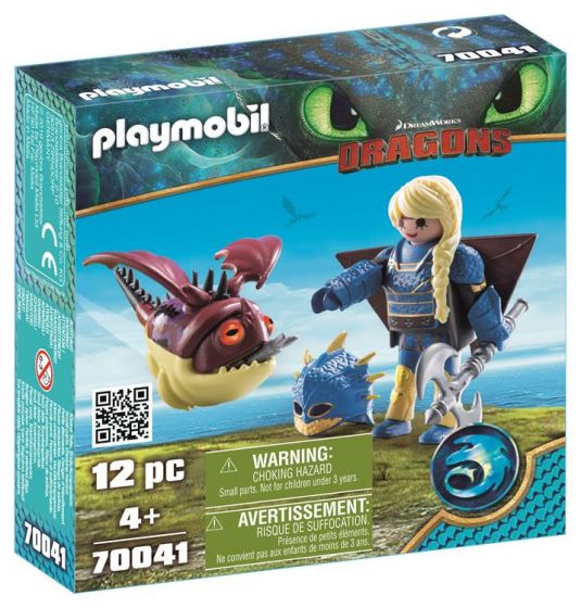 Playmobil Dragons Astrid med flygdräkt och glufstroll 70041