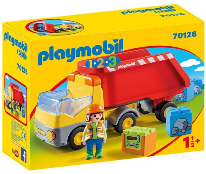 Playmobil 1.2.3 Lastbil med tippflak från 18 mnd. - 70126