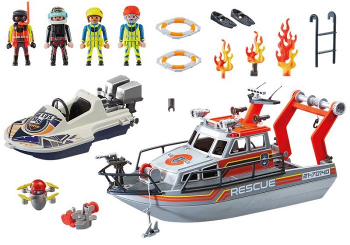 Playmobil City Action Havsnød: Brannslukning med brann- og redningsbåt 70140