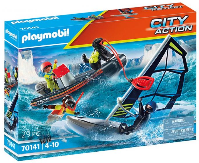 Playmobil City Action Havsnød: Redning av polarseiler med gummibåt 70141
