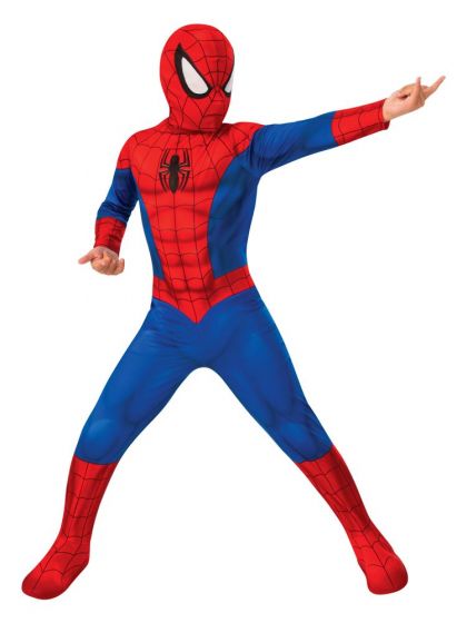 SpiderMan maskeradkläder - small - 4-6 år - heldräkt och mask