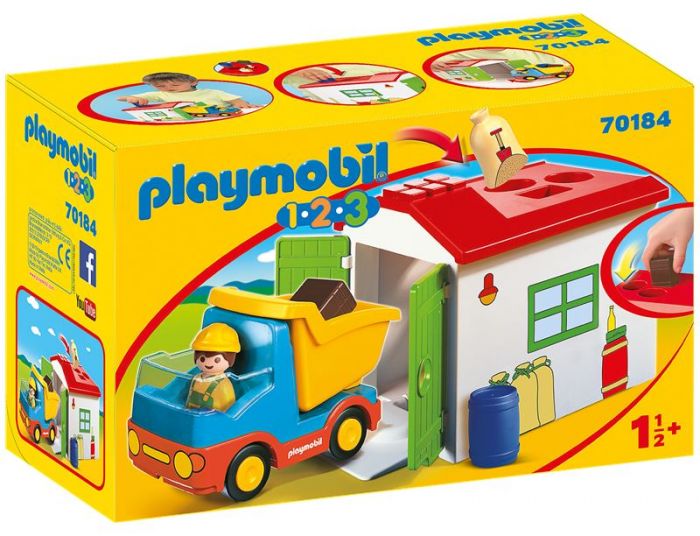 Playmobil 1.2.3 søppelbil lekesett fra 18 mnd. - 70184