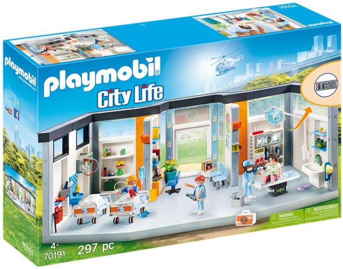 Playmobil City Life sykehus med 297 deler - 70191