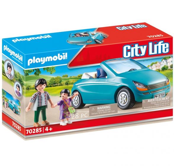 Playmobil City Life Pappa och barn med en cabriolet 70285