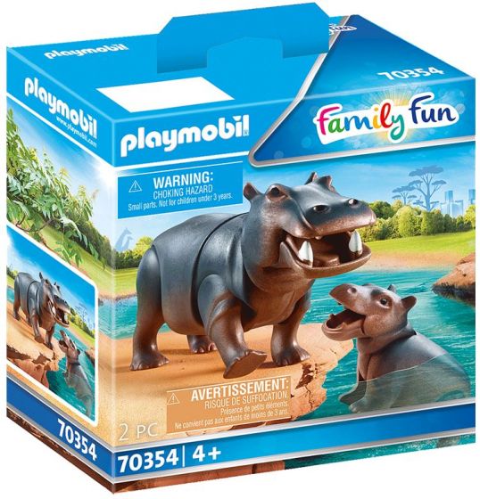 Playmobil Family Fun Zoo Flodhest med baby 70354