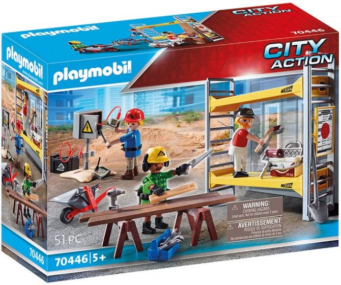 Playmobil City Action Byggnadsställning med hantverkare - 70446