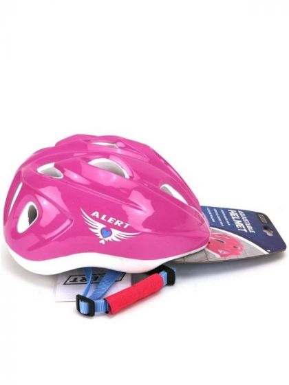 Alert sykkelhjelm - til sparkesykkel og sykkel - rosa