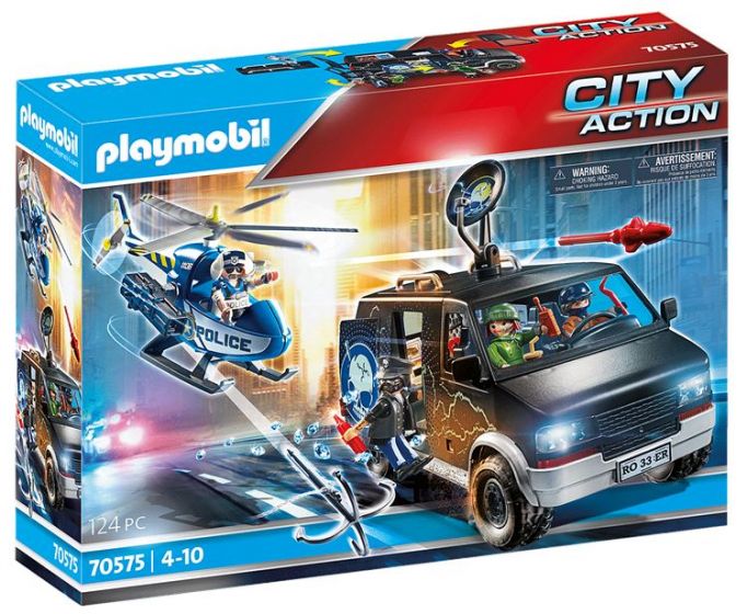 Playmobil City Action Politihelikopter - jakten på fluktbilen 70575