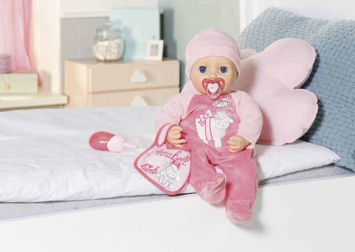 Baby Annabell interaktiv dukke med lyd - dukken gråter, drikker og ler - 43 cm