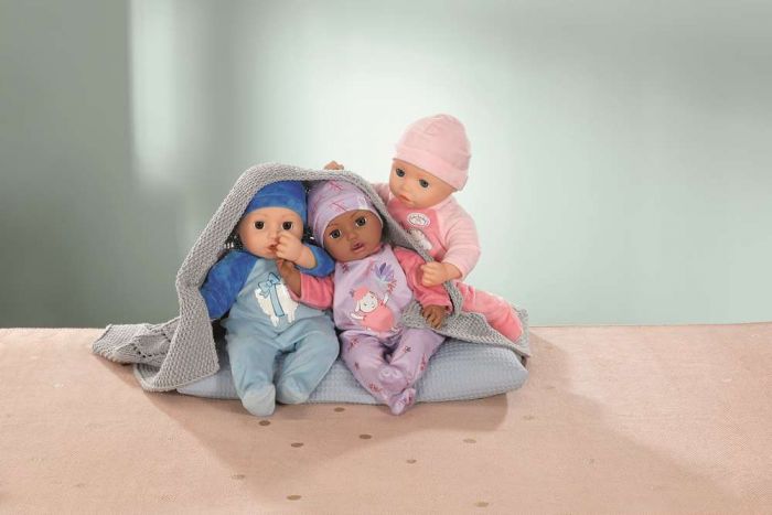Baby Annabell Alexander interaktiv dukke med lyd - dukken gråter, drikker og ler - 43 cm
