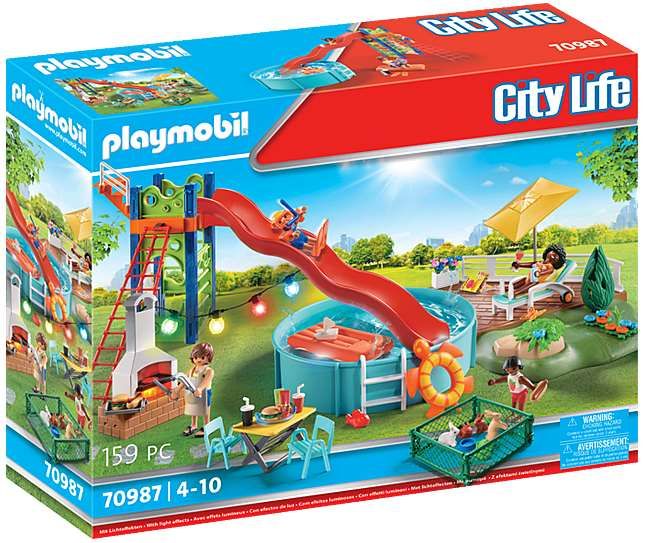 Playmobil City Life bassengfest med sklie 70987