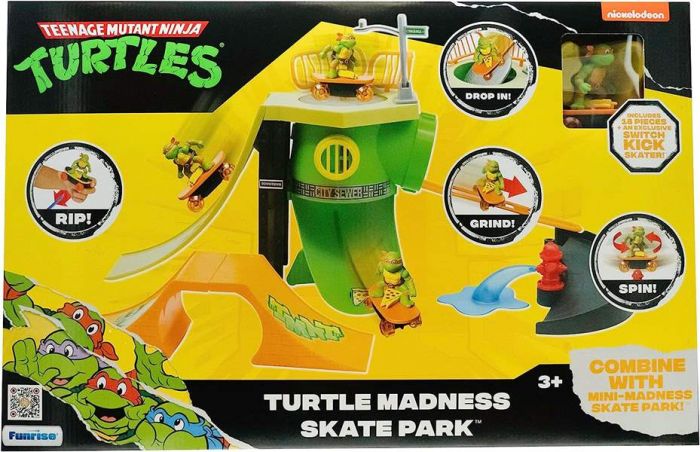 Turtle Skate Mayhem lekesett på 18 deler - Michelangelo skater-figur følger med