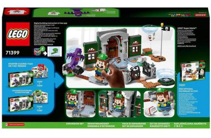 LEGO Super Mario 71399 ekstrabanesettet Luigis Mansion med inngangsparti