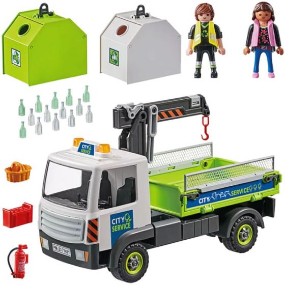 Playmobil City Action Lastbil med container til genbrugsglas 71431