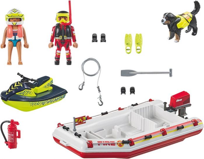 Playmobil brandbåt med vattenskoter 71464