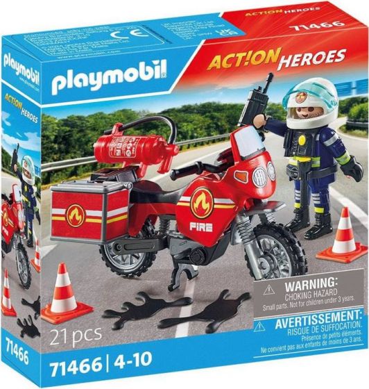 Playmobil Brandmotorcykel ved ulykkesstedet 71466