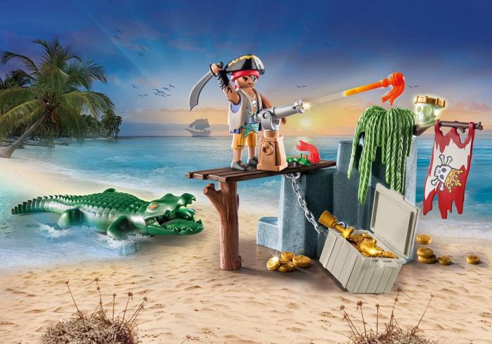 Playmobil Pirates Piratskattejagt med alligator 71473