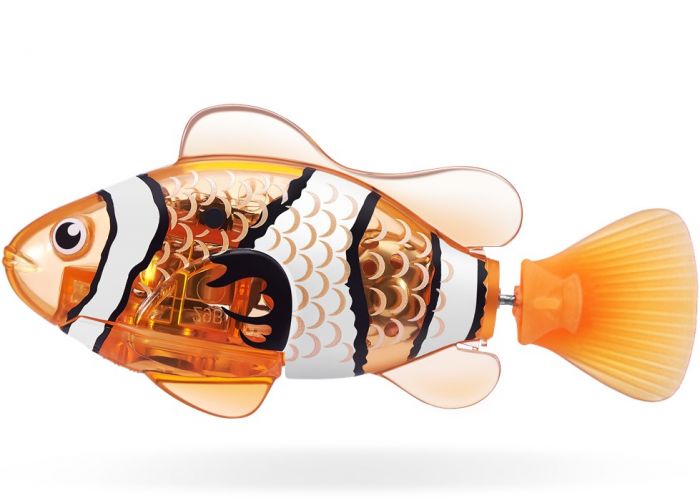Zuru Robo Fish Series 2 interaktiv fisk som aktiveres i vann - oransje