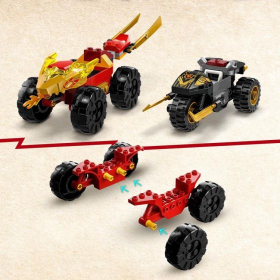 LEGO Ninjago 71789 Kai og Ras' bil- og motorsykkeloppgjør