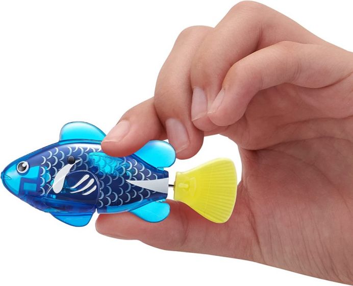 Zuru Robo Fish Series 3 interaktiv fisk som aktiveres i vann - blå og gul