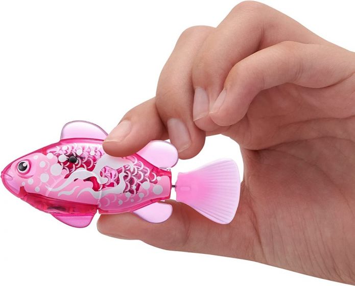 Zuru Robo Fish Series 3 interaktiv fisk som aktiveres i vann - neon rosa