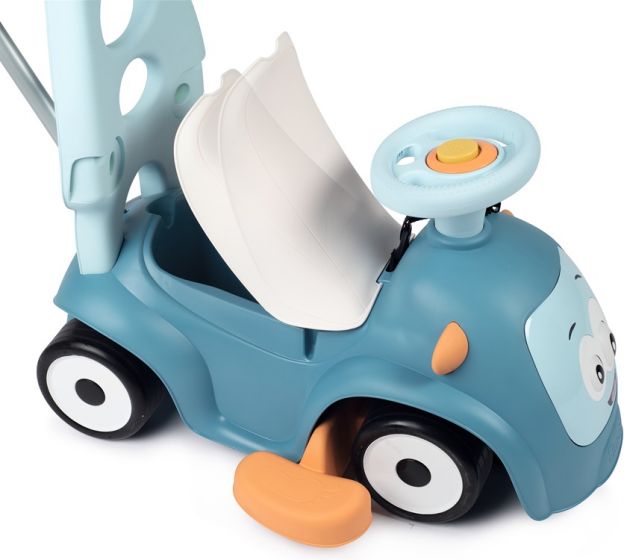 Smoby Maestro Ride-on - 3i1 lära-gå-bil med skjutstång - blå