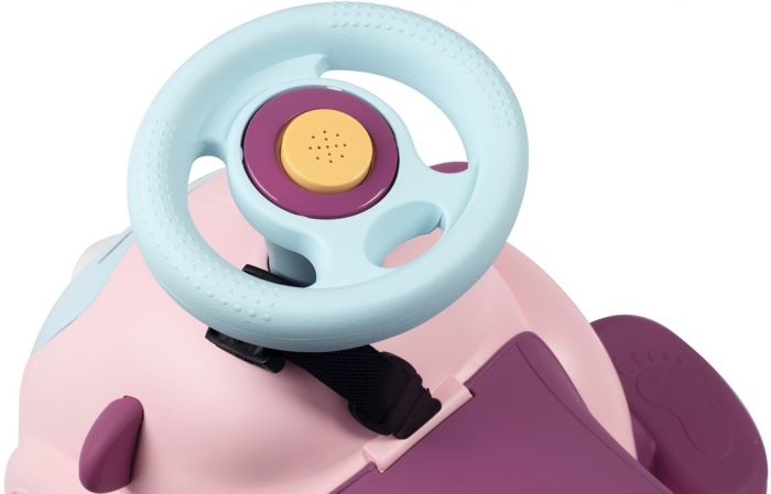 Smoby Maestro Ride-on - 3i1 lær-å-gå bil med skyvestang - rosa