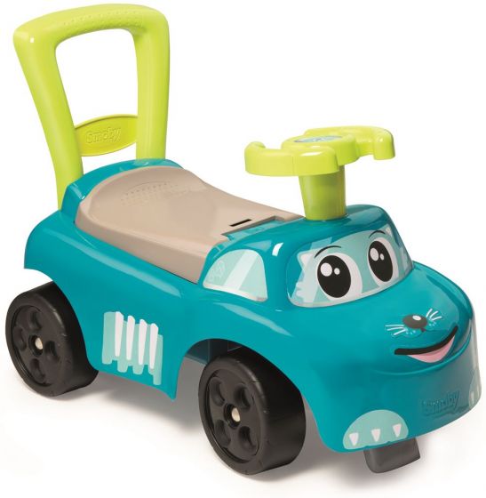 Smoby Ride-on - blå gåbil med rom under setet - 54 cm lang