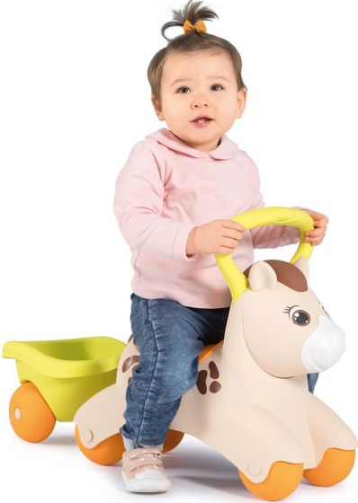 Smoby Baby Pony Ride On - gåbil med tilhenger
