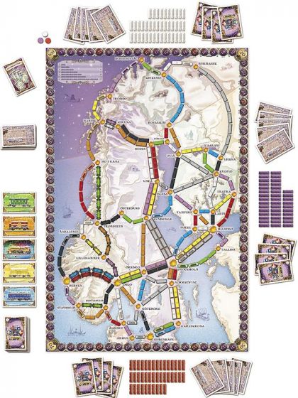 Ticket to Ride Scandinavia brädspel - Bygg tågbanor genom de nordiska länderna