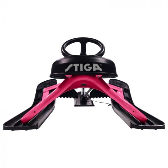 Stiga Snowracer Iconic kjelke - rosa og sort - fra 5 år