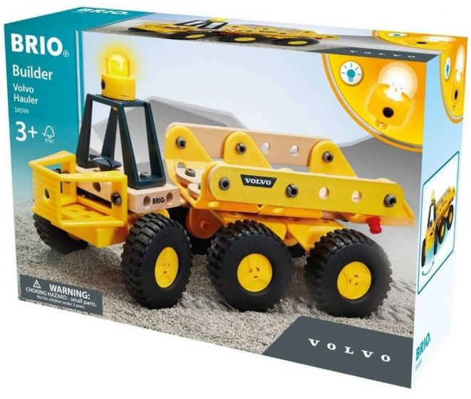 BRIO Builder Volvo Lastebil - med realistiske funksjoner og lys 34599