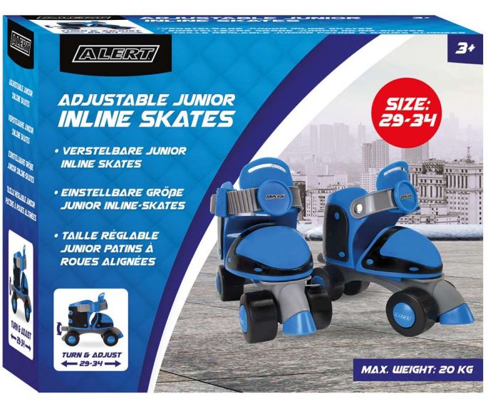 Alert Junior justerbare rulleskøyter - størrelse 29-34 - blå