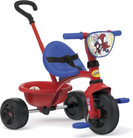 Spidey and Friends trehjuling med tippbart flak och avtagbar styrstång