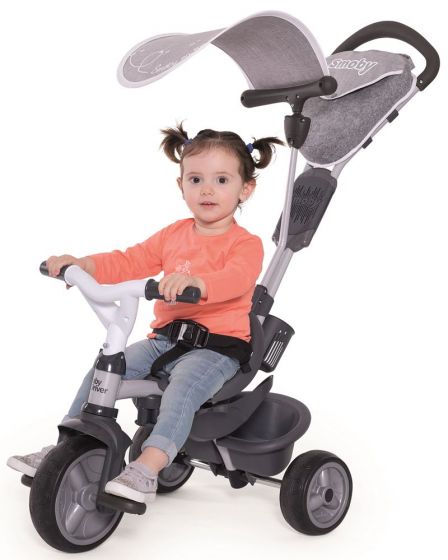 Smoby Baby Driver Comfort 3i1 trehjuling - grå