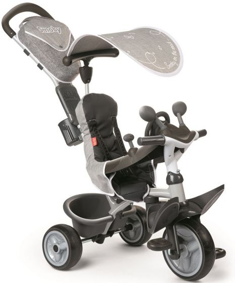 Smoby Baby Driver Comfort 3i1 trehjulssykkel - grå