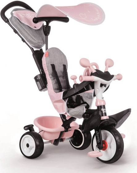 Smoby Baby Driver Plus 3i1 Trehjuling - rosa
